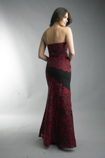 Two tone evening gown