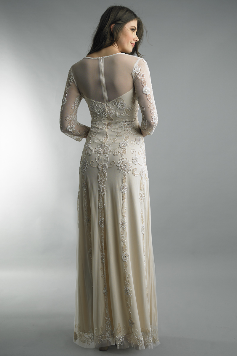Ornate evening dress with beaded detail