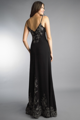 spaghetti strap evening dress