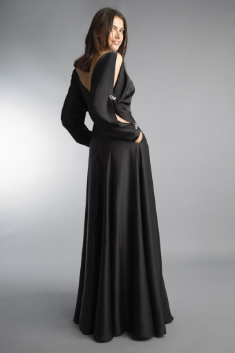 Rhinestone Embellished Split Sleeve