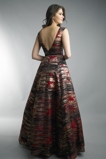 sleeveless evening dress