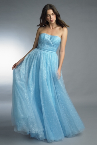 strapless evening gown
