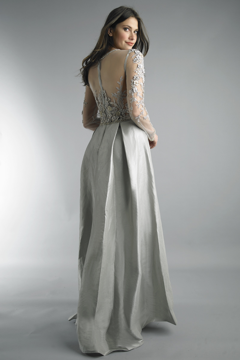 Long sleeve evening dress