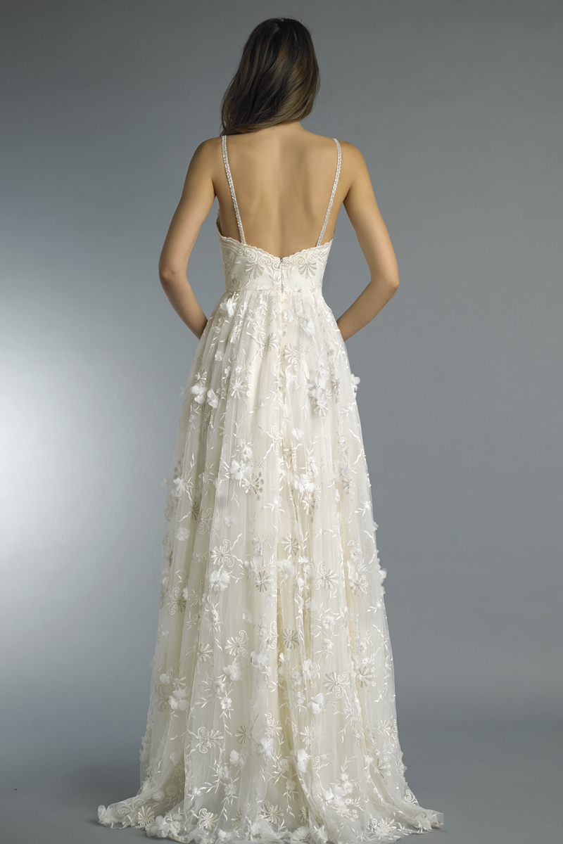Beaded sleeveless gown