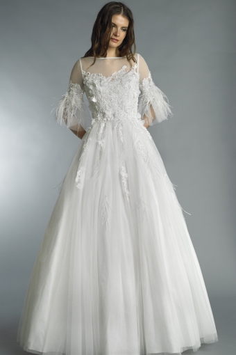 Feather Lace Gown
