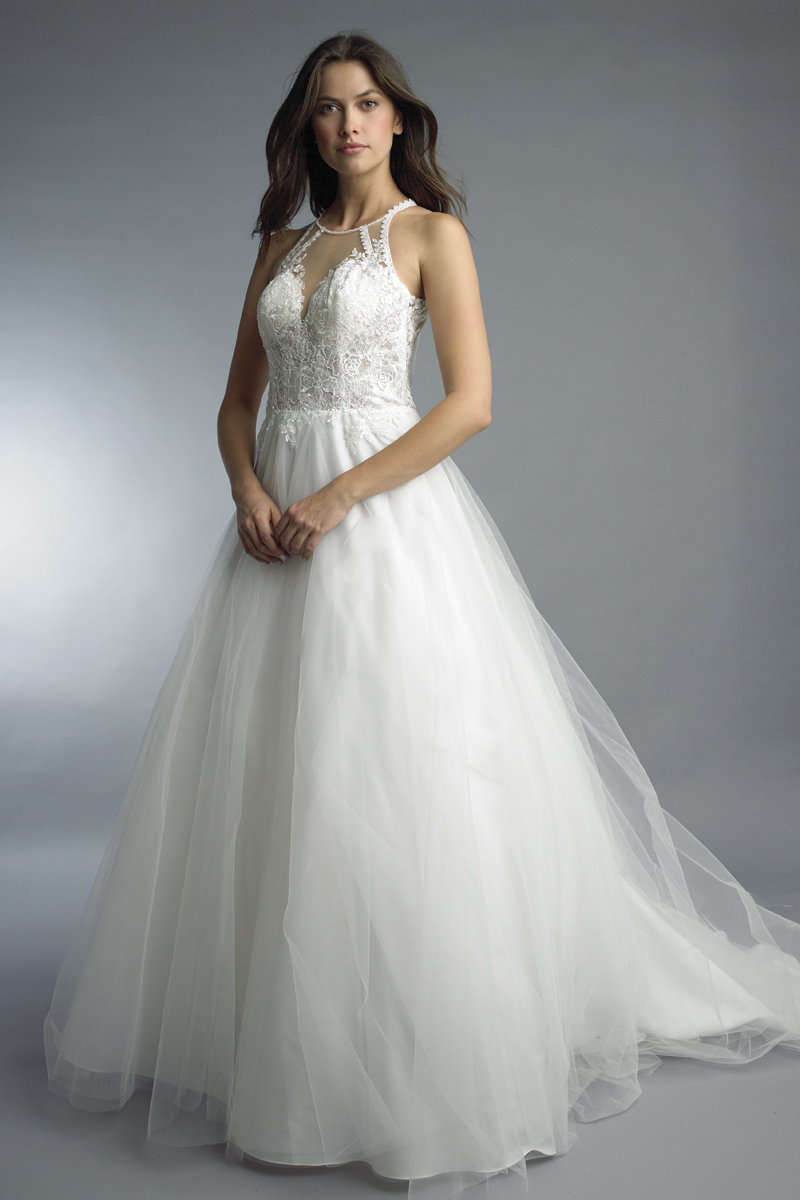 Basix Bridal wedding dress with 4 foot train